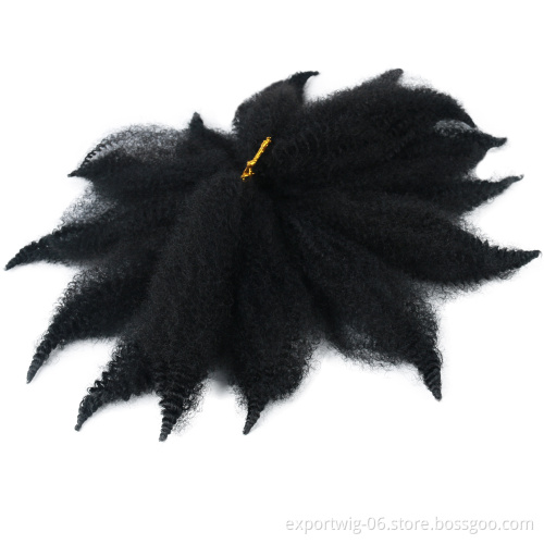 Short Marely Braids 8inch Fluffy Afro Kinky Curl Twist Crochet Braid Hair Yaki Curl Crochet Synthetic Braiding Hair